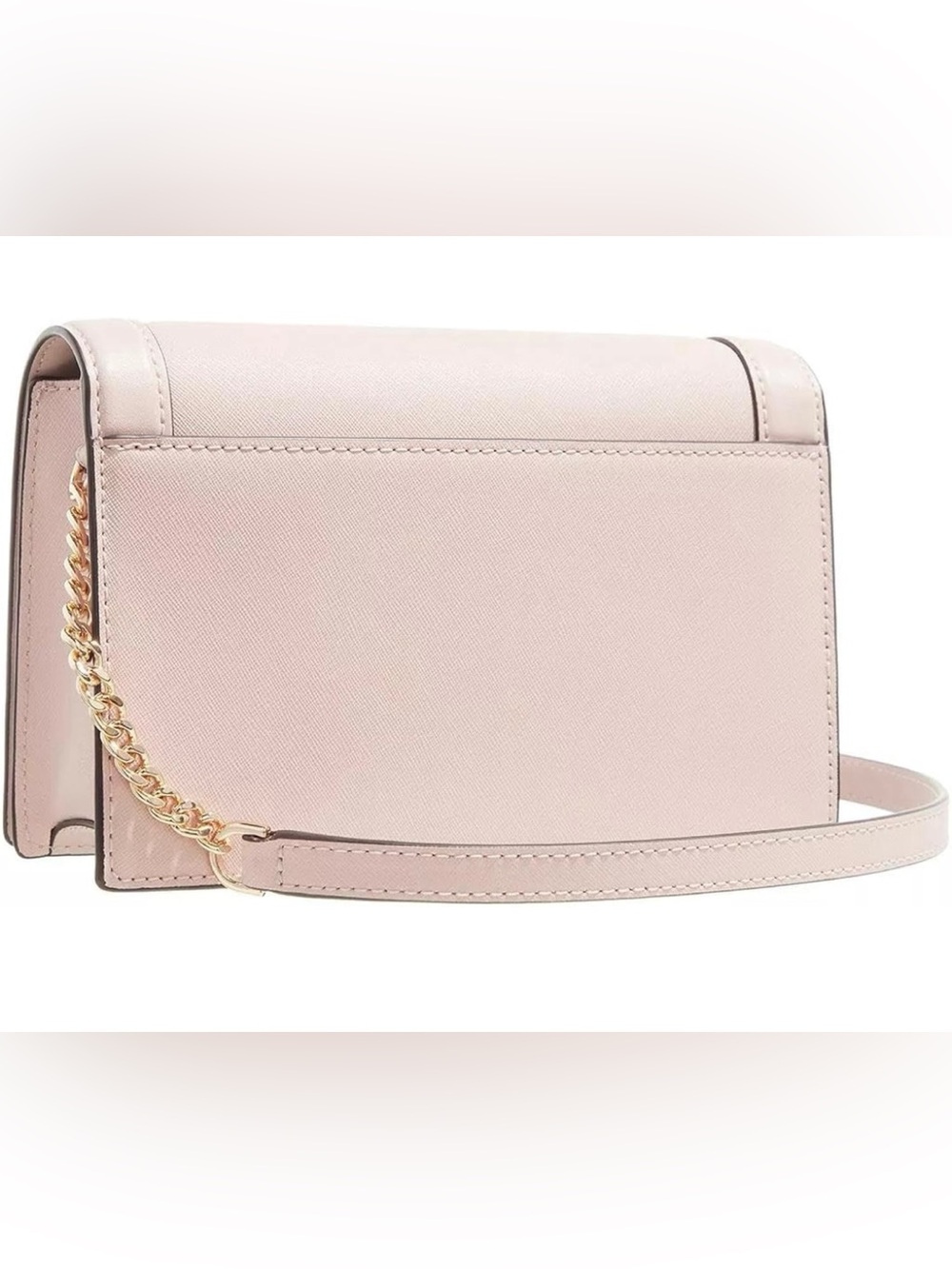 Michael Kors Pale Pink Saffiano Leather Chain Crossbody - Picture 4 of 14